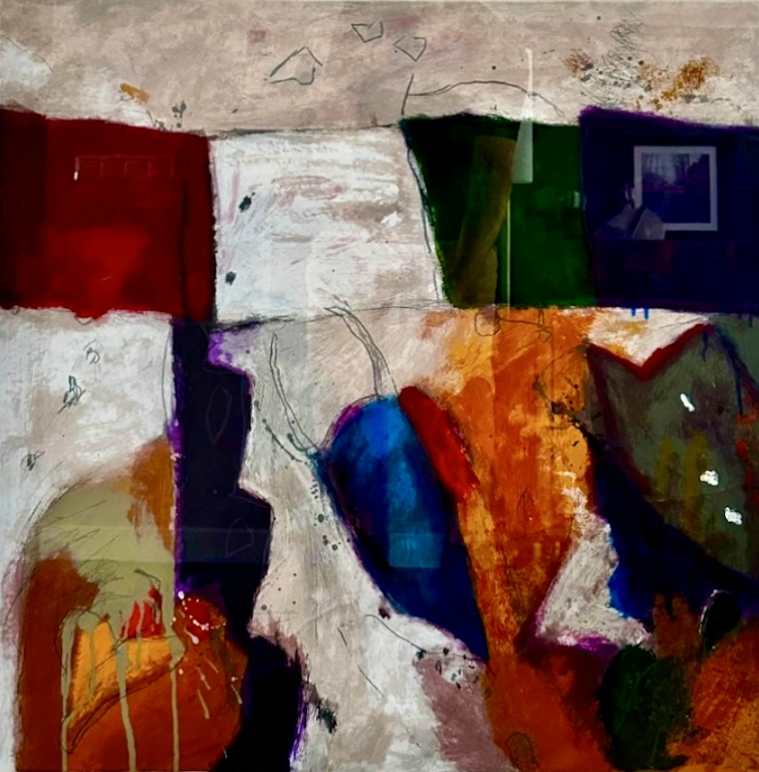 Alexander Vogels - Prachtig groot en kleurrijk werk van Alexander Vogels kopen? Bied vanaf 80!