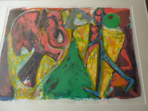 Anton Vrede - Litho, Titel, Strange brew - Ingelijst. kopen? Bied vanaf 40!