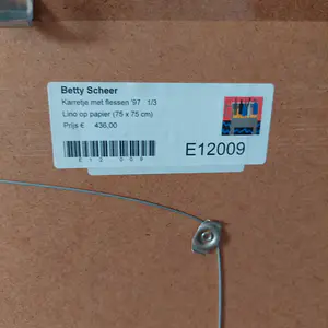 Betty Scheer - Karretje met flessen - kleine oplage - ingelijst kopen? Bied vanaf 95!