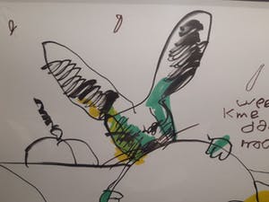 Herman Brood - grote tekening, ingelijst en gesigneerd kopen? Bied vanaf 775!