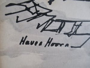 Niet of onleesbaar gesigneerd - Pentekening Haven Hoorn, gesigneerd kopen? Bied vanaf 1!