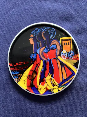 Corneille - Keramiek bord De vuurvogel en 5 verschillende onderzetters kopen? Bied vanaf 54!