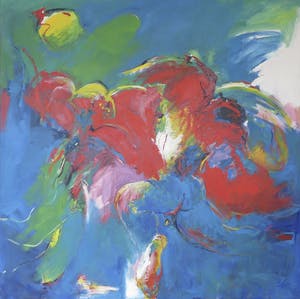Franscz Witte - Acryl op doek, Icarus en Zoon (Zeer groot!) kopen? Bied vanaf 300!