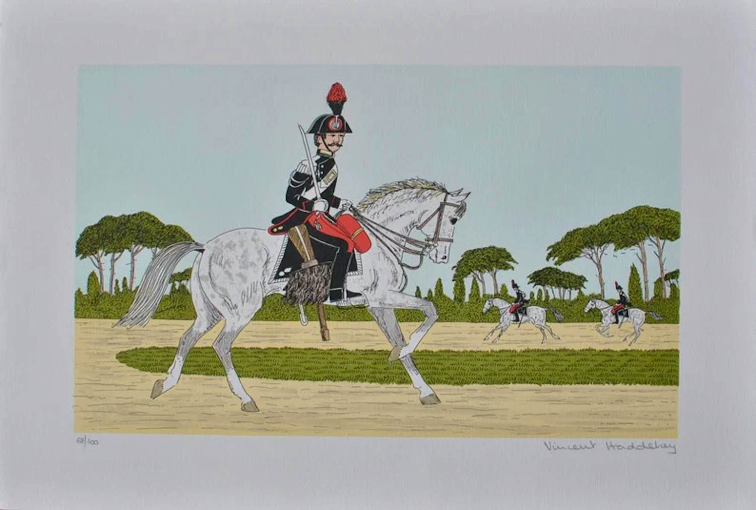 Vincent Haddelsey - Kleurenlitho THE WHITE HORSE Handgesigneerd kopen? Bied vanaf 49!