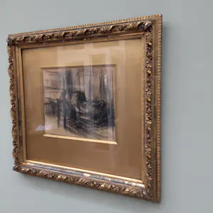 Jakob Smits - Gesigneerde houtskool tekening - Vrouw bij bed kopen? Bied vanaf 150!