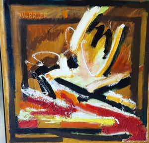 Ernst Vijlbrief - acryl op doek, gesigneerd en verso 1965 verkocht voor € 350!