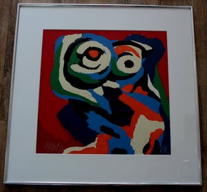 Karel Appel - Ingelijste zeefdruk - 1977 (nette lijst!) kopen? Bied vanaf 1150!