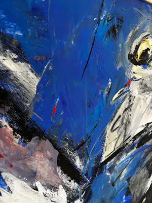 Charlotte Molenkamp - Voorstellende gewonde vogel blauw kopen? Bied vanaf 2000!