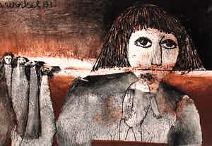 Ans Wortel - Ingelijste gouache: Soorten van Tezamen zijn... - 1981 verkocht voor € 199!