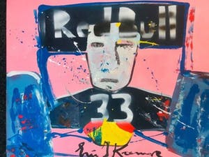 Eric-Jan Kremer - ERIC JAN KREMER ( Koopje ) Max Verstappen-Doek-Gesigneerd !. kopen? Bied vanaf 149!