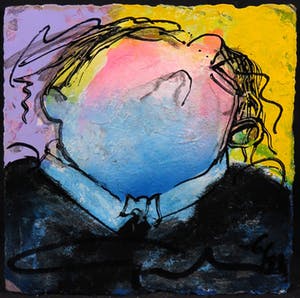 Gerdine Duijsens-Kroeze - Zeefdruk op stevig papier, Man (met ophangsysteem) kopen? Bied vanaf 1!