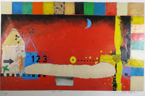 Theo Koster - Zeefdruk, Blue moon- Ingelijst (Groot) kopen? Bied vanaf 50!