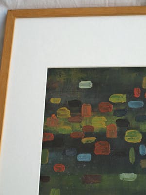 Niet of onleesbaar gesigneerd - Olieverf op papier , “Abstract” - ingelijst – ca 1960 kopen? Bied vanaf 10!