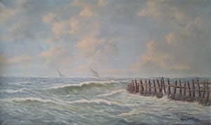 Hans Lenteman - Hollands inpressionistisch zeezicht kopen? Bied vanaf 100!