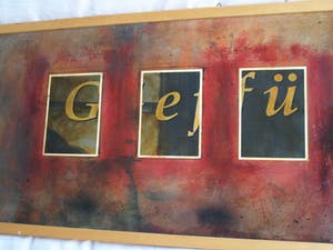 Frank Starik - Acrylverf en Fotografie, “GEFÜHL” – 39 x 118 cm - gesigneerd & ingelijst – 1989 kopen? Bied vanaf 1!