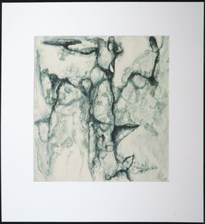 Theo Wiegman - Gemengde techniek op papier, Abstracte compositie kopen? Bied vanaf 40!