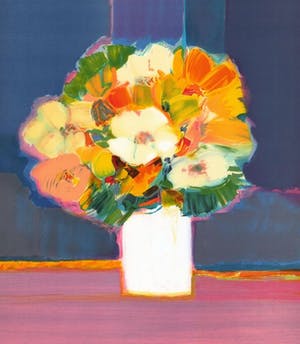 Claude Hemeret - Bouquet de fleurs au vase blanc kopen? Bied vanaf 10!
