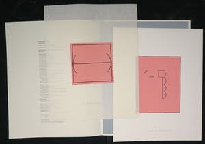 Cees Andriessen - Laureatenmap met twee prenten (zeefdruk en linosnede), z.t. kopen? Bied vanaf 40!