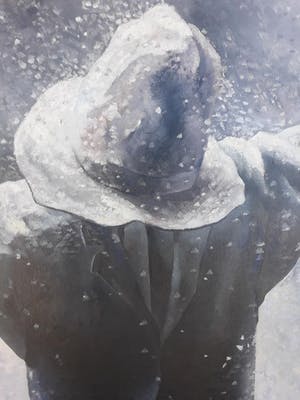 Marinus Schipper - Vogelverschrikker in de sneeuw uit 1938. (134 x 114)! kopen? Bied vanaf 195!