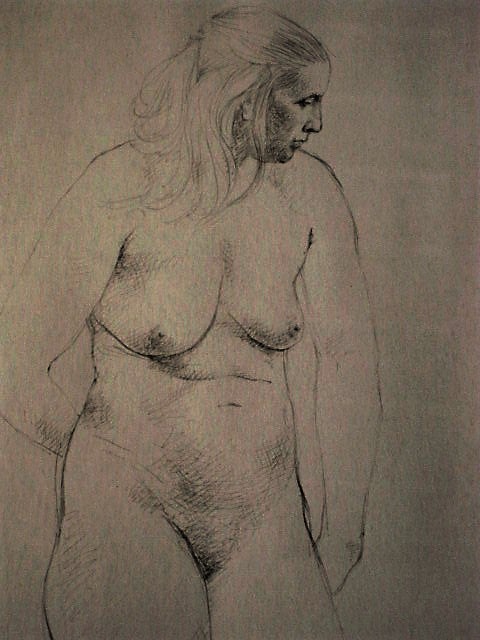 Theo Daamen - Fraai klassiek getekend vrouwelijk naakt van Theo Daamen - in nette lijst kopen? Bied vanaf 1!