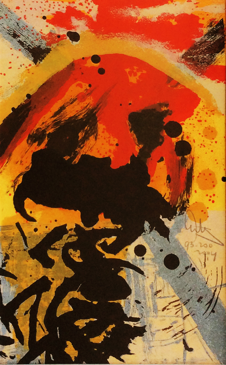 Arty Grimm - Expressie - zeefdruk, ingelijst verkocht voor € 40!