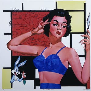 Alfred Degens - Zeefdruk, Art for Arts Sake - Ingelijst kopen? Bied vanaf 35!