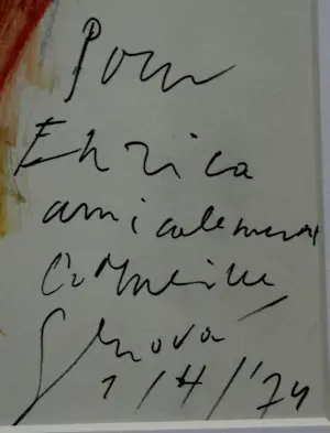 Corneille - Ingelijste gemengde techniek: et la vie, e la vita - 1974(nieuwe lijst!) kopen? Bied vanaf 1250!