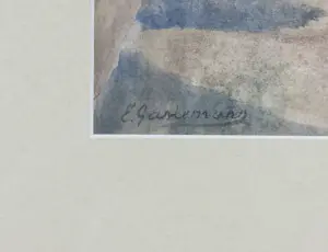 Emile Gastemans - Aquarel op papier, Figuren aan tafel - Ingelijst kopen? Bied vanaf 50!