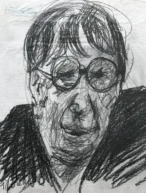 Gerard Fieret - 3 portret tekeningen + 5 Fieret bierviltjes uit de verzameling van Ben Moritz kopen? Bied vanaf 75!