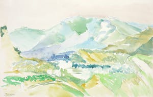 Joe Wols - Lot van drie aquarellen op papier, Landschappen kopen? Bied vanaf 1!