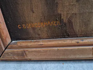 Kees Boendermaker - Giga groot Bergense School 1938 olieverf stilleven in originele lijst kopen? Bied vanaf 268!