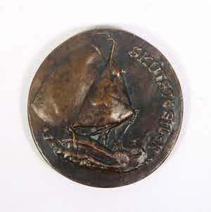 Brons (Onbekend) - Bronzen penning, Skutsjesilen verkocht voor € 10!