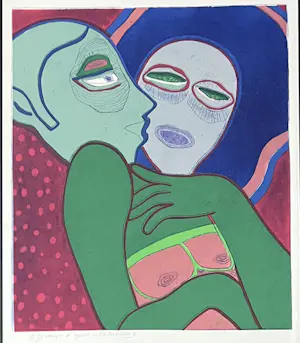 Corneille - Gravure Les Amants, 1975 - Proefdruk kopen? Bied vanaf 750!