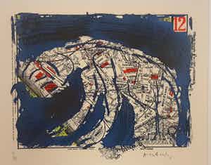 Pierre Alechinsky - " 12E ARRONDISSEMENT " verkocht voor € 425!