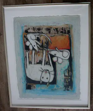 Hans Innemee - Ingelijste zeefdruk: About level, contact and difference... - 2000 kopen? Bied vanaf 199!