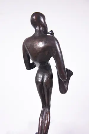 Corry Ammerlaan - Bronzen beeld, Saxofoonspeler kopen? Bied vanaf 70!