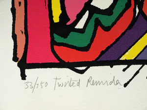 George Heidweiller - Zeefdruk op geschept papier , Twisted Reminder – 1996 - 'Pop-Art' kopen? Bied vanaf 40!
