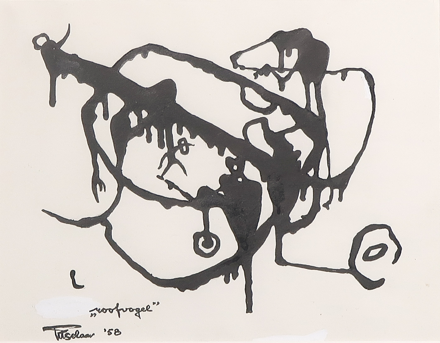 Henri Titselaar - Inkttekening, Roofvogel + boek - Ingelijst  kopen? Bied vanaf 50!