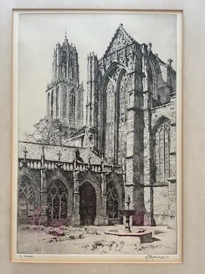Hendrikus Roodenburg - H.E. Roodenburg - Domkerk en Domtoren, Utrecht uit het jaar 1930. kopen? Bied vanaf 15!