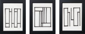 Siep van den Berg - Lot van drie abstracte composities - Ingelijst kopen? Bied vanaf 1!