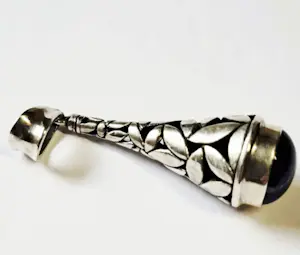 Zilveren Byzantijnse Bungel hanger , met lapis lazuli kopen? Bied vanaf 70!