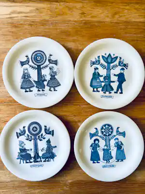 Buy De Sphinx - Set van 4 Vintage Royal Sphinx Maastricht ontbijtborden, 1960? Bid from 38!
