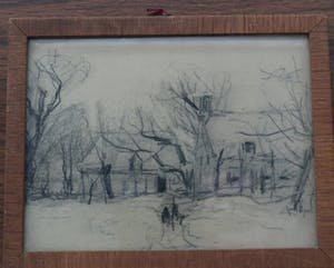 Louis Apol - Drie plein air-tekeningen kopen? Bied vanaf 1!