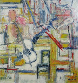 Pieter Haan - Acryl op doek, Abstracte compositie kopen? Bied vanaf 1!