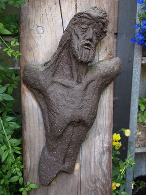 Klaas Pijlman - Buste van Chamotte / Aardewerk op paneel , Jezus Christus - ca. 1970 kopen? Bied vanaf 1!