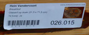 Hein Vandervoort - Olieverf op doek: Breakfast - 1994 kaufen? Bieten Sie von 99!