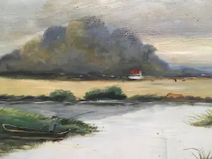 Niet of onleesbaar gesigneerd - Landschap met visser - J. Eckeveen/Eckerlen/Eckerten kopen? Bied vanaf 1!