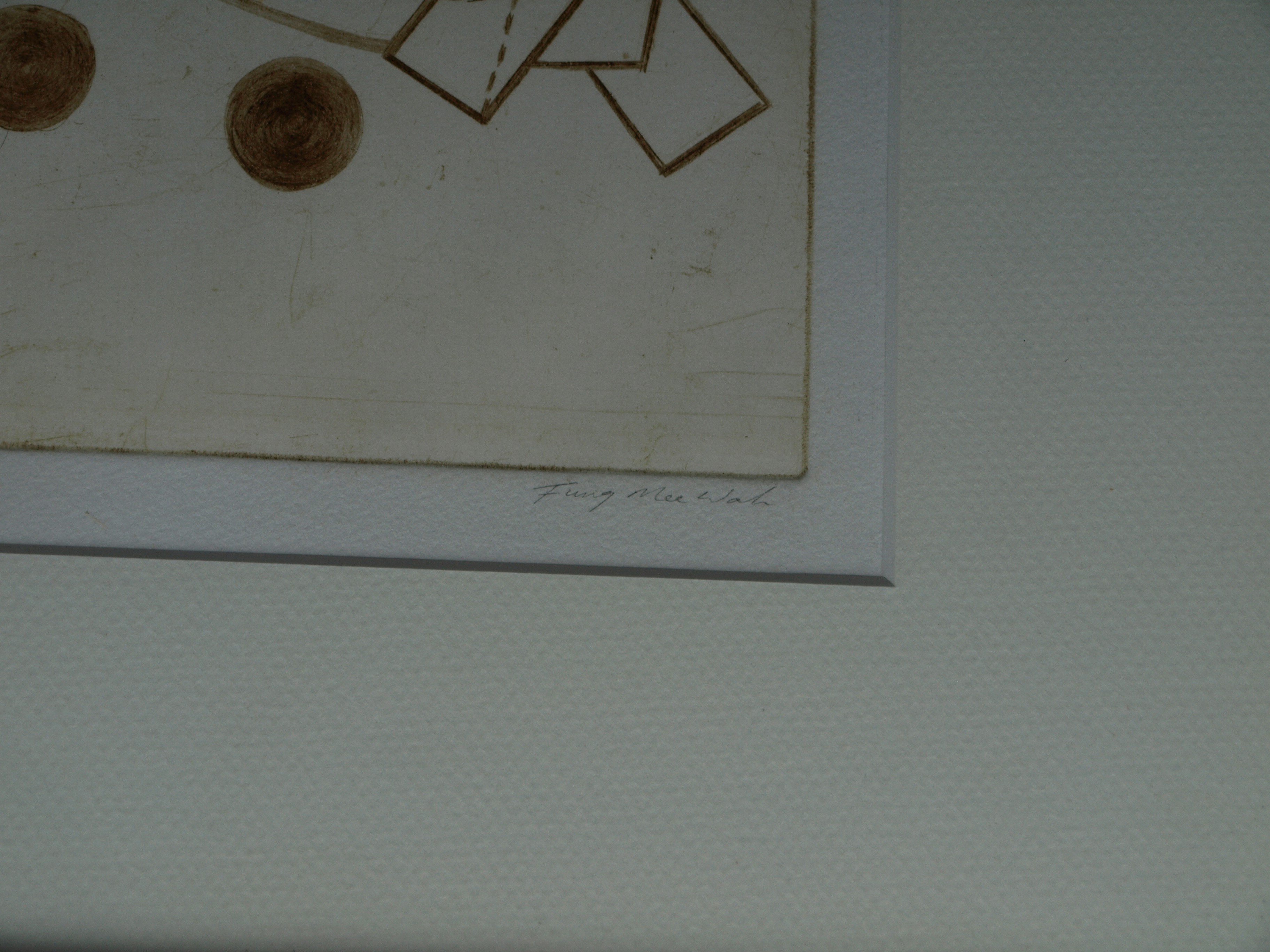 Niet of onleesbaar gesigneerd - Ets , Zonder titel – ingelijst  kopen? Bied vanaf 1!