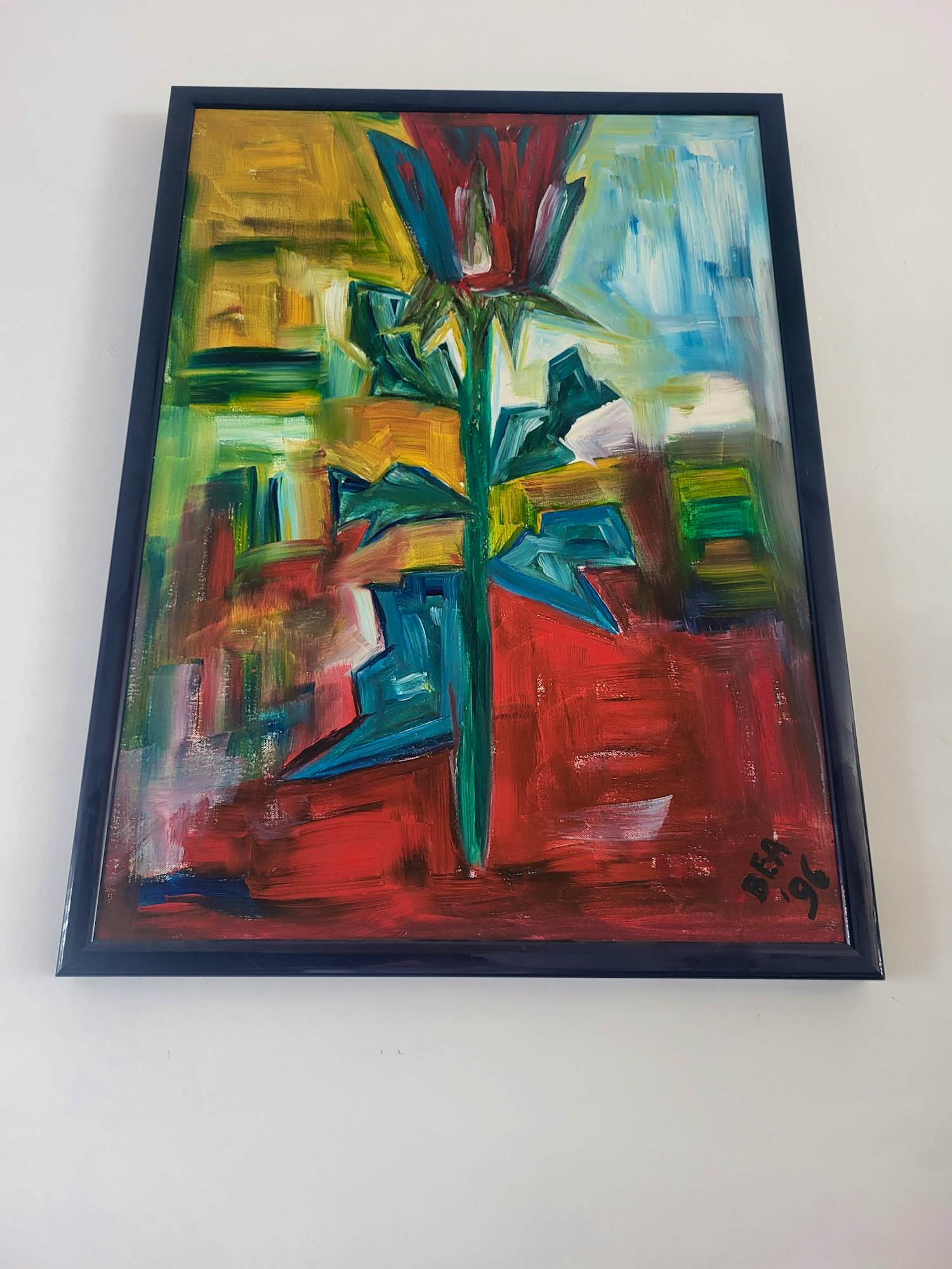 Niet of onleesbaar gesigneerd - Abstracte meerkleurige Roos kopen? Bied vanaf 10!
