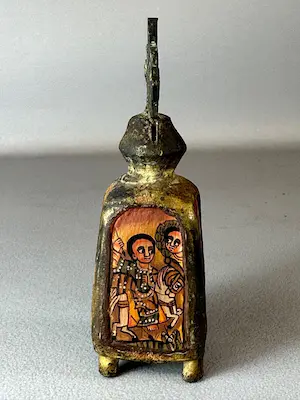 Ethiopie - 231050 - Old Brass Handpainted Ethiopian Coptic altar icon - Ethiopia kopen? Bied vanaf 120!